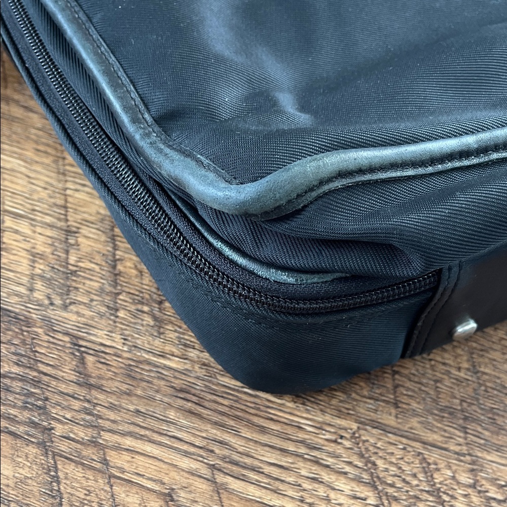 Coach Black Leather & Nylon Messenger Briefcase Bag - Picture 4 of 9